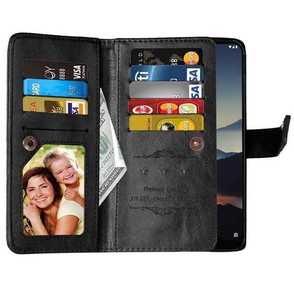 Dobbeltflip Flexi 9-kort Nokia 5.3 : farve - sort