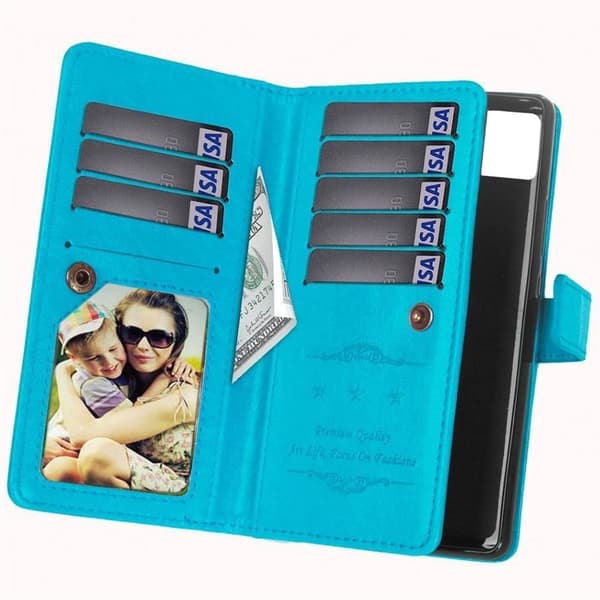 Dual-flip Flexi 9-kort Apple iPhone 12 mini (5.4 ") : Farge - Lyse blå