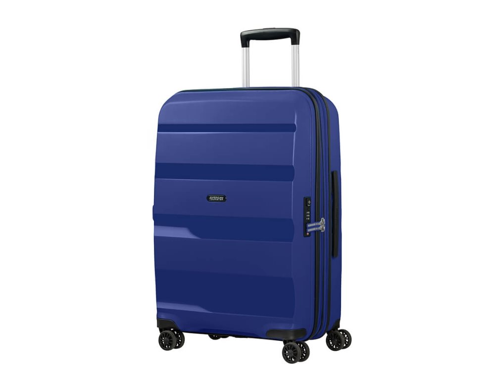 American Tourister BON AIR DLX, Vagn, Hårt skal, Marinblå, Midnight Navy, Medium, Polypropylen (PP)