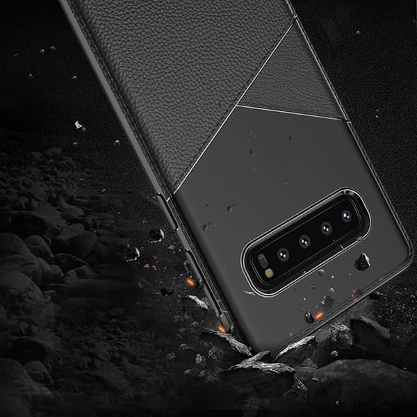 Samsung Galaxy S10e - Leman Skyddsskal med L�derdesign