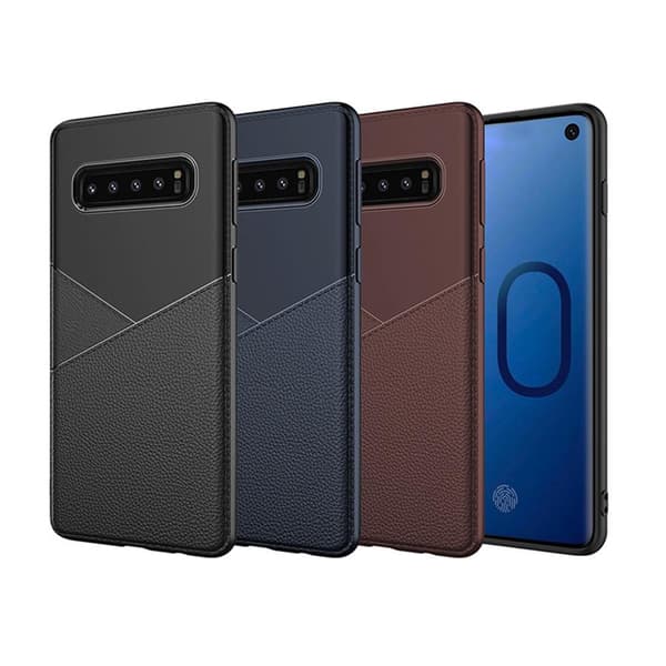 Samsung Galaxy S10e - Leman Skyddsskal med L�derdesign