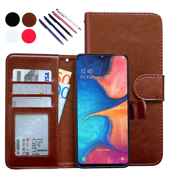 Suojaa A20e nahalla - Samsung Galaxy A20e White