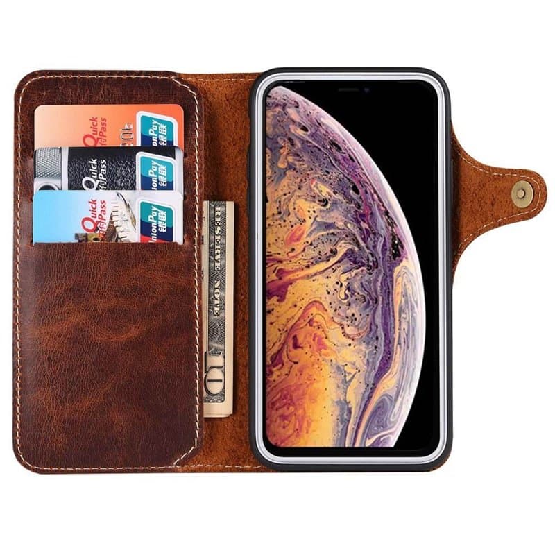 Mobilplånbok 3-kort äkta läder Apple iPhone 12 Pro (6.1")