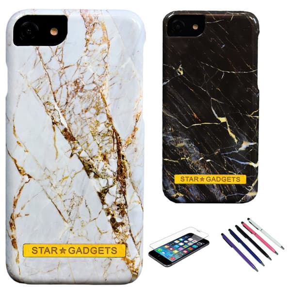 iPhone 7/8/SE (2020 & 2022) - Skal / Skydd / Marmor Black