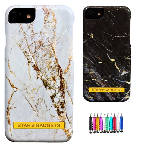 iPhone 7/8/SE (2020 & 2022) - Skal / Skydd / Marmor White