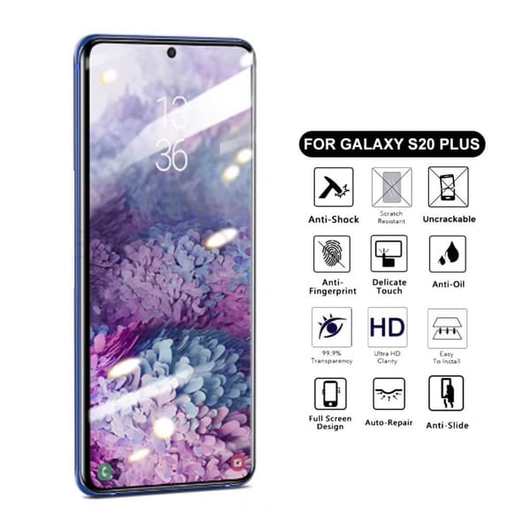 Omfattende Galaxy S20 plus skærmbeskytter nanoedge beskyttende plastik