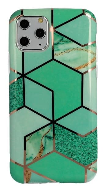iPhone 11 Pro Skal - Marmor Geometry Grön
