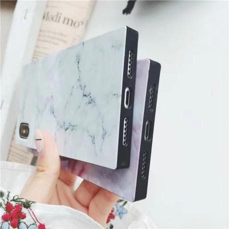 iPhone XS Max Stilfuld Marble Shell Square