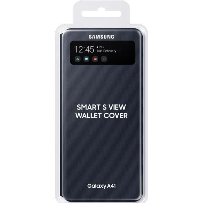S View Wallet A41 kotelo musta