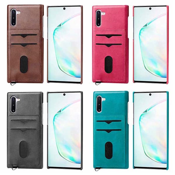 Samsung Galaxy Note10 - Praktiskt Skal med Kortfack (LEMAN)
