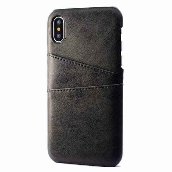 iPhone 6/6S | Slimmat & Trendig Retro Skal med Kortplats Sort