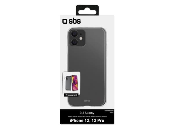 SBS TESKINIP12MT, Omslag, Apple, iPhone 12/12 Pro, Transparent