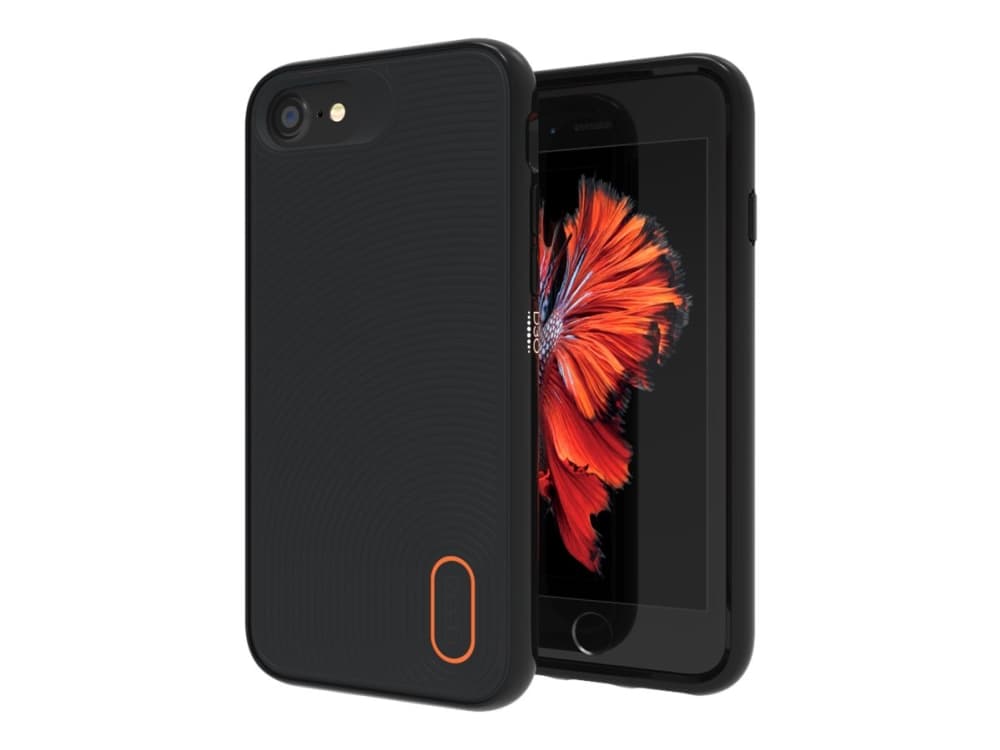 Gear4 D3O Battersea - Baksidedeksel for mobiltelefon - polykarbonat, D3O, termoplast-polyuretan (TPU) - svart - for Apple iPhone 6, 6s, 7, 8