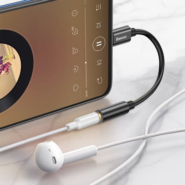 Baseus Adapter USB-C To Jack 3.5Mm Svart