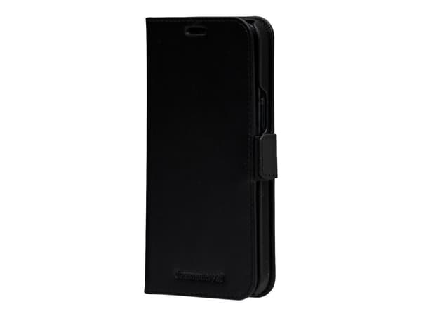 dbramante1928 Lynge - Vikbart fodral för mobiltelefon - narvat läder - svart - för Apple iPhone 12, 12 Pro