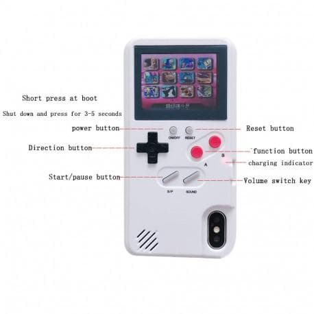 iPhone SE (2020 & 2022) Klassisk Gameboy Skal Färgskärm | 36st Små Spel