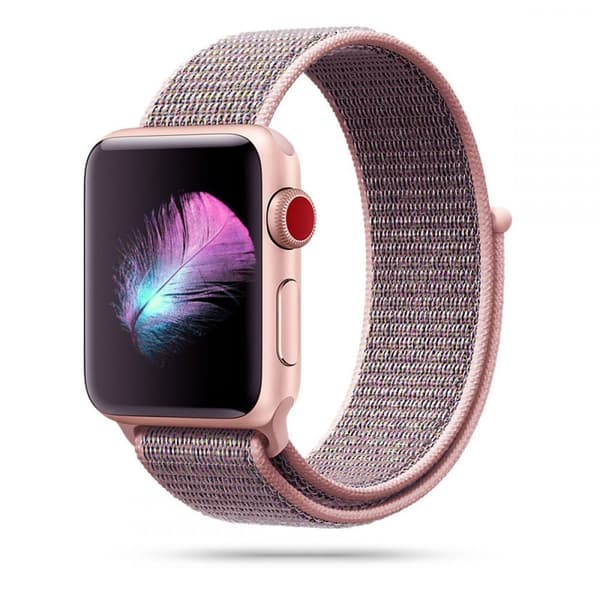 Tech-Protect Nylon Apple Watch 4/5/6/7/8/SE (38/40/41mm) - Pink Sand