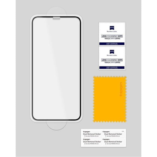 Spigen FC Härdat Glas Skärmskydd iPhone 11 Pro - Svart