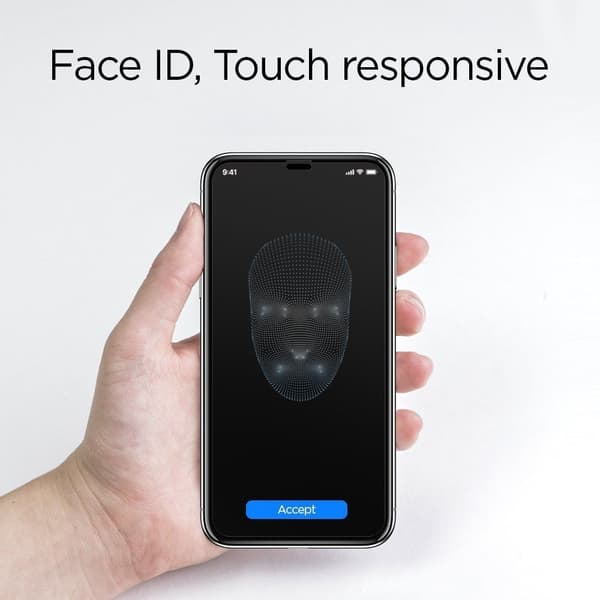 Spigen FC Härdat Glas Skärmskydd iPhone 11 Pro - Svart