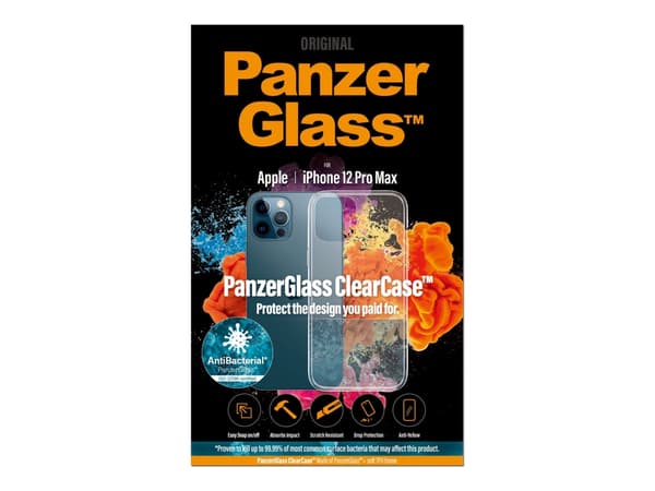 PanzerGlass ClearCase - Baksidedeksel for mobiltelefon - herdet glass, termoplast-polyuretan (TPU) - for Apple iPhone 12 Pro Max