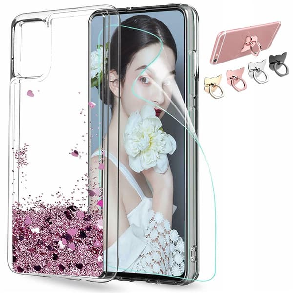 Samsung Galaxy S20 - Moving Glitter 3D Bling Cover / Beskyttelse