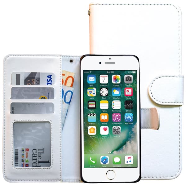 Suojaa iPhone 7/8/SE - Nahkakotelo + Näytönsuoja