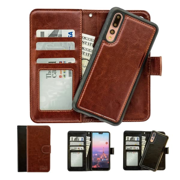 Huawei P20 Pro - Læder cover / Beskyttelse Brown