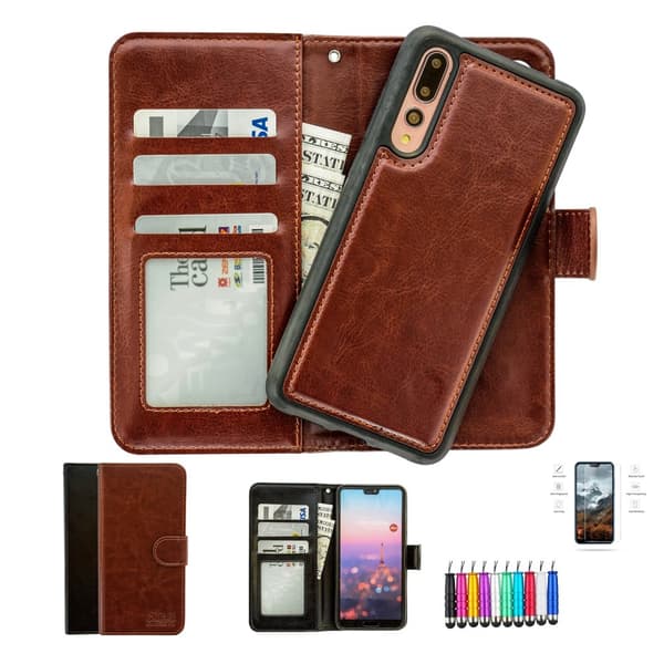 Huawei P20 Pro - Læder cover / Beskyttelse Brown