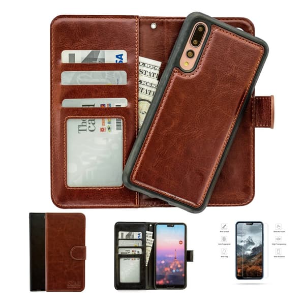 Huawei P20 Pro - Læder cover / Beskyttelse Black
