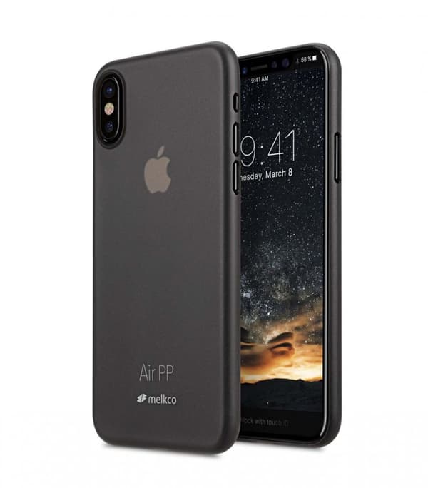 Melkco iPhone X/XS Skal Transparent Air PP - Svart