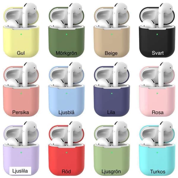 AirPods Silikonskall - Veske / Beskyttelse - Flere farger