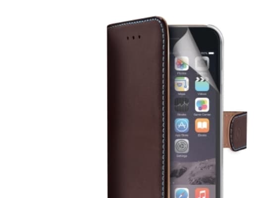 Celly PELLEIPH6PBR, Plånbok, Apple, iPhone 6 Plus, 14 cm (5.5"), Brun