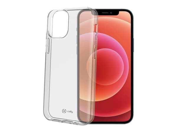 Celly Gelskin - Baksidesskydd för mobiltelefon - termoplastisk polyuretan (TPU) - transparent - för Apple iPhone 12, 12 Pro
