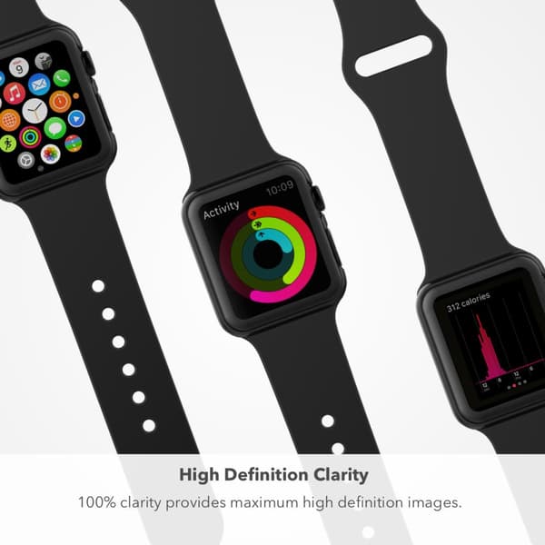 Apple Watch 38mm Heltäckande 3D Härdat Glas Skärmskydd 0,3mm