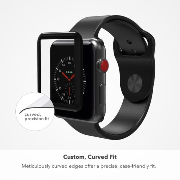 Apple Watch 38mm Heltäckande 3D Härdat Glas Skärmskydd 0,3mm