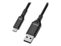 Miniatyrbilde 1 av 2: OtterBox Standard - USB-kabel - Micro-USB type B (hann) til USB (hann) - USB 2.0 - 3 A - 2 m - svart