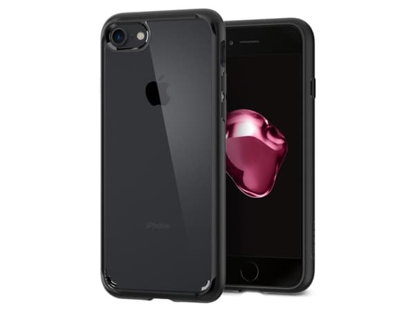 Spigen Ultra Hybrid 2, Omslag, Apple, iPhone 7, 11,9 cm (4.7"), Svart, Transparent