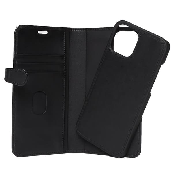 BUFFALO Lompakko Nahka Musta 3 Korttitaskua iPhone 12 Pro Max