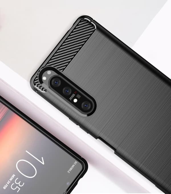 Stöttåligt Armor Carbon TPU-skal Sony Xperia 1 II