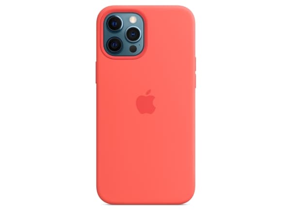 Apple - Baksidesskydd för mobiltelefon - med MagSafe - silikon - rosa citrus - för iPhone 12 Pro Max