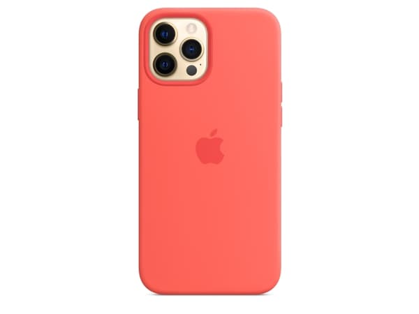 Apple - Baksidesskydd för mobiltelefon - med MagSafe - silikon - rosa citrus - för iPhone 12 Pro Max