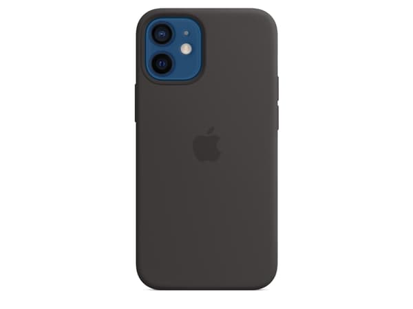 Apple - Baksidesskydd för mobiltelefon - med MagSafe - silikon - svart - för iPhone 12 mini