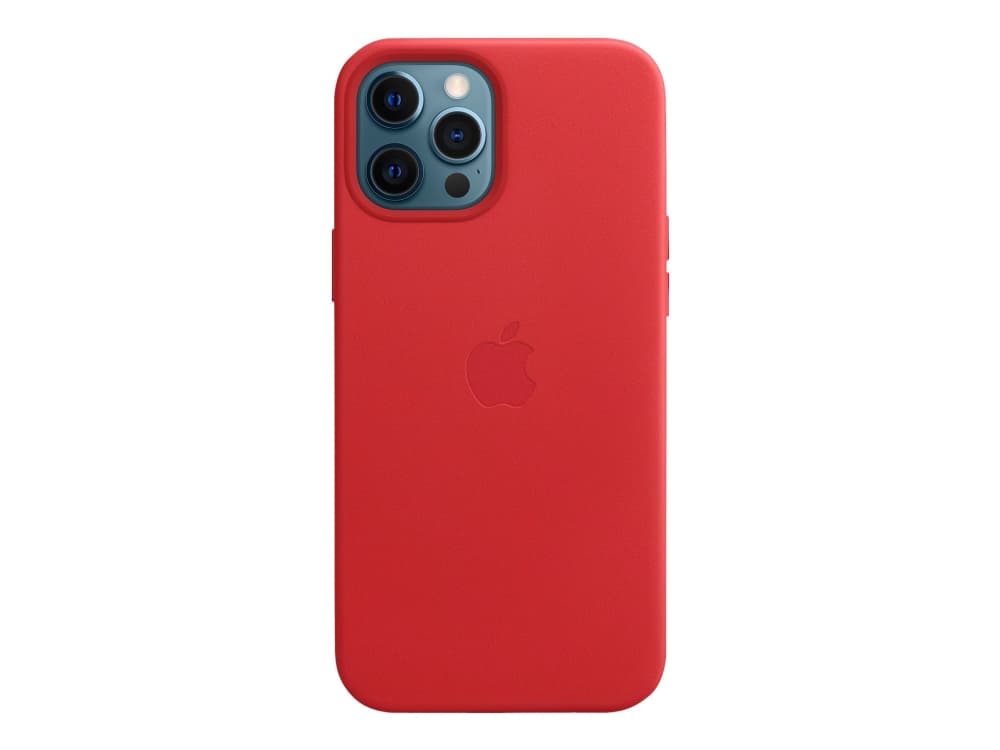 Apple - (PRODUCT) RED - baksidesskydd för mobiltelefon - med MagSafe - läder - produkt (RÖD) - för iPhone 12 Pro Max