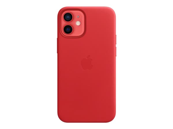 Apple - (PRODUCT) RED - baksidedeksel for mobiltelefon - med MagSafe - lær - rød - for iPhone 12 mini