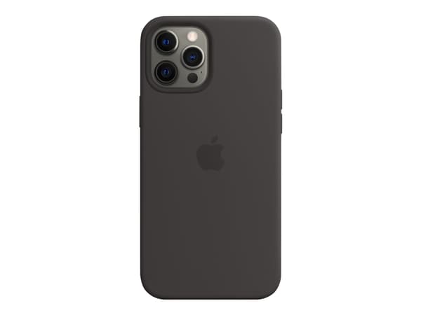 Apple - Baksidedeksel for mobiltelefon - med MagSafe - silikon - svart - for iPhone 12 Pro Max