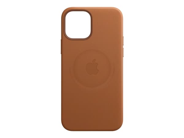 Apple - Baksidesskydd för mobiltelefon - med MagSafe - läder - sadelbrun - för iPhone 12 Pro Max