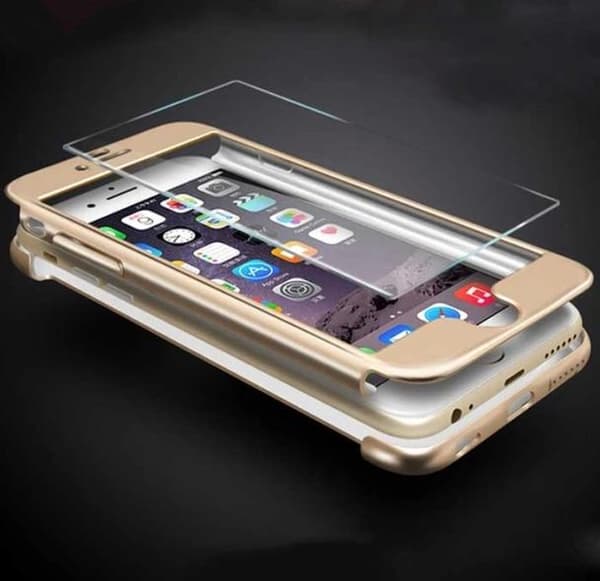 Praktiskt Skyddsfodral för iPhone 6/6S PLUS (Fram och bak) Guld