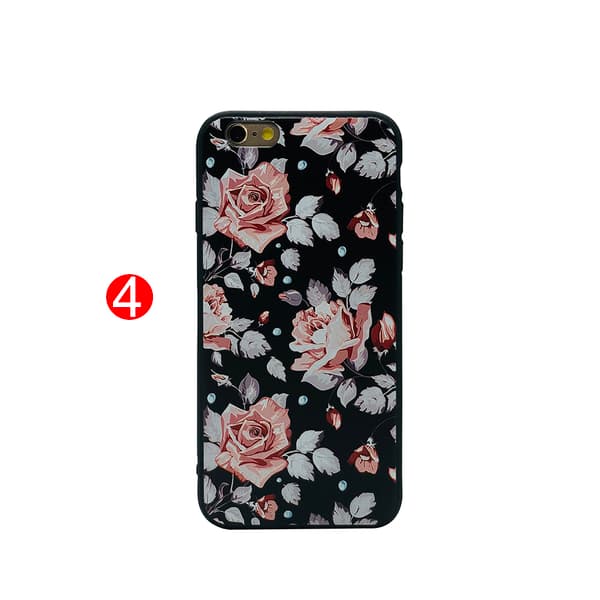 LEMAN Skal med Blom-motiv för iPhone 6/6S Plus