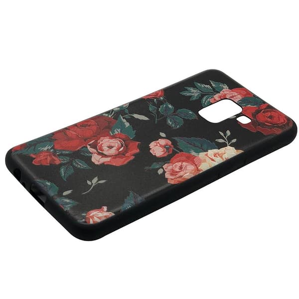 LEMAN Skal med Blom-motiv för Samsung Galaxy A8 (2018)