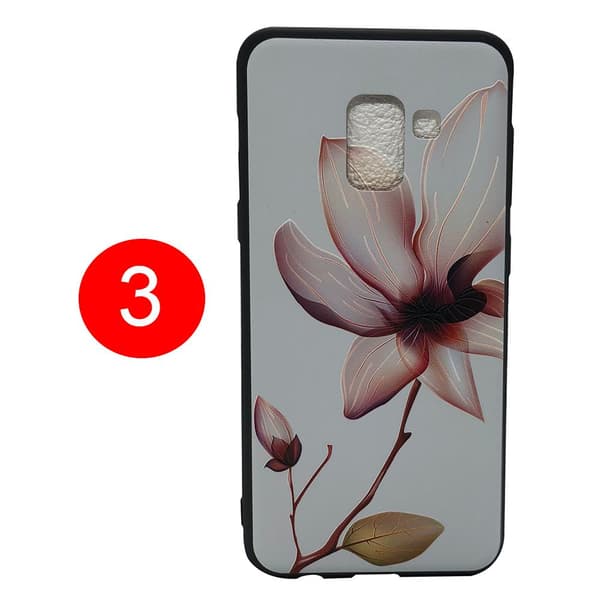 LEMAN Skal med Blom-motiv för Samsung Galaxy A8 (2018)